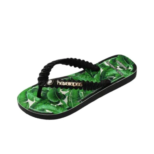 Dolce Gabbana x Havaianas Шлепанцы с защитой от истирания Женские Черный Зеленый
