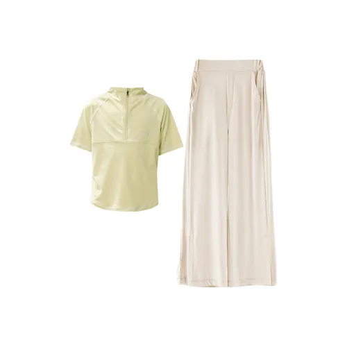 I.KARNOW Повседневная спортивная одежда 15092 Фруктовый зеленый + 19197 Желтый зеленый [Двухкомпонентный комплект] Для детей 3-7 лет