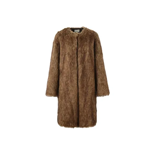 DIANA VEVINA Коричневое Женское Пальто