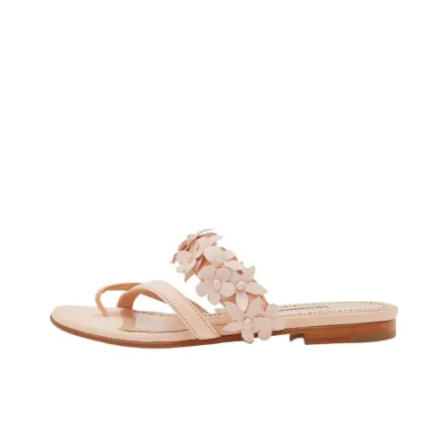 MANOLO BLAHNIK Шлепанцы Женские Светло-розовые