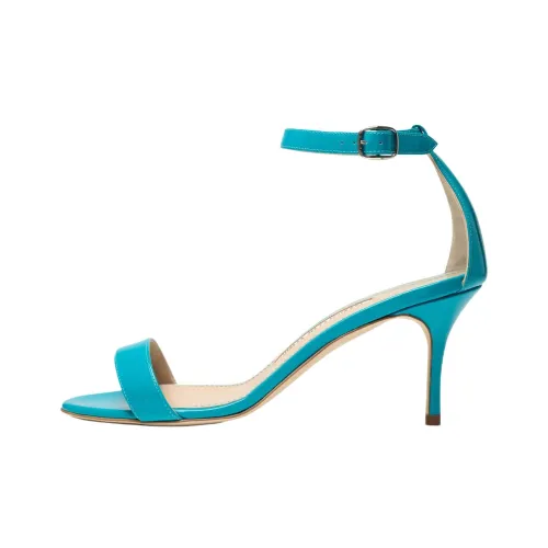 MANOLO BLAHNIK CHAOS One Ремешок Сандалии 7 см Женские Синие