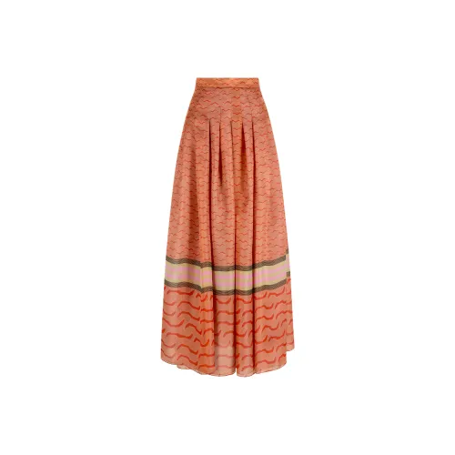 AMANI Повседневная длинная юбка женская оранжевая