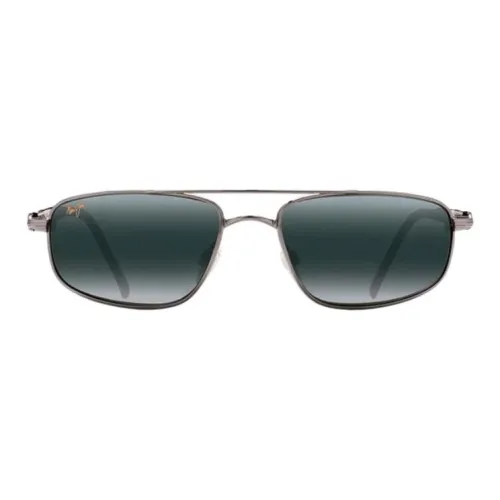 Maui Jim Ацетат Металл Сплав Силикон Aviator Солнцезащитные очки Унисекс Серебряный