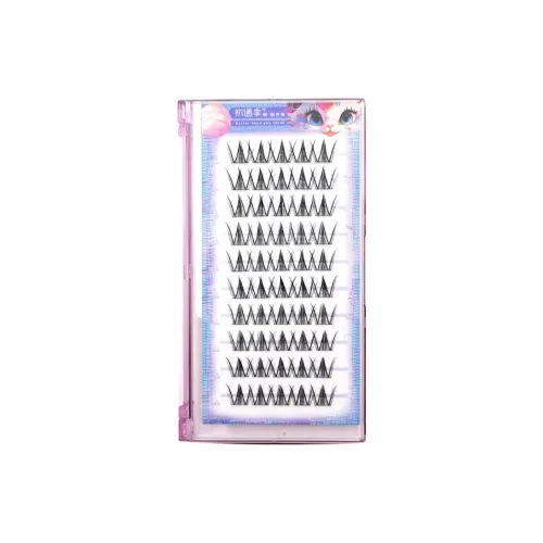 CHUYUJI Снег Лотос Нет Клей Накладные ресницы Сегментированные 10 рядов