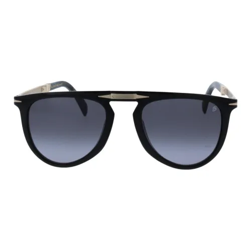 DAVID BECKHAM Ацетат Нерегулярная форма Солнцезащитные очки Мужской Черный