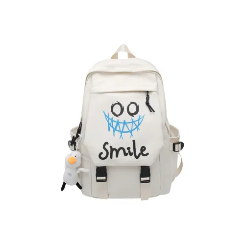 Kwq Nylon Backpack Standard Unisex Black White Kwq Нейлон Рюкзак Стандартный Унисекс Черный Белый