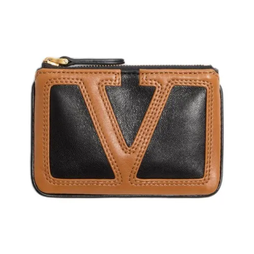 Валентино Гаравани Напп Кожа Монета Кошелек Женский Коричневый и Черный