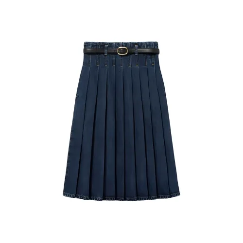 Self Портрет Деним Длинный Юбка Женские