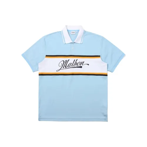 Malbon Golf Поло Мужское Небесно-Синий
