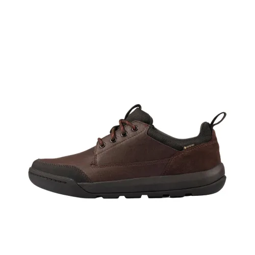Clarks Ashcombe Lo Gore TEX Устойчивый к истиранию Водонепроницаемый и Дышащий Низкий Верх Повседневный Мужской Коричневый