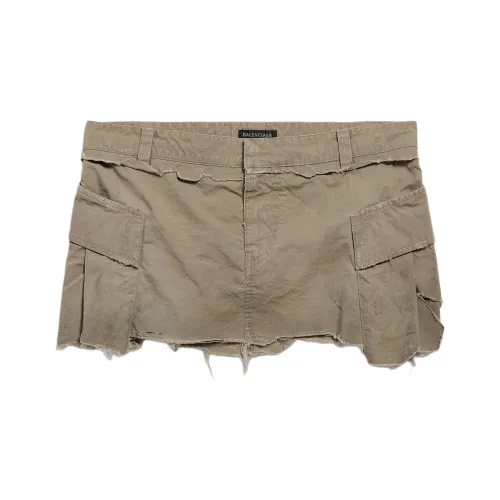 Balenciaga FW25 Повседневные короткие юбки обычный крой женские хаки