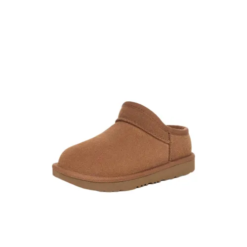UGG Slip-resistant Abrasion-resistant Low Top Детские домашние тапочки Каштановый Детский