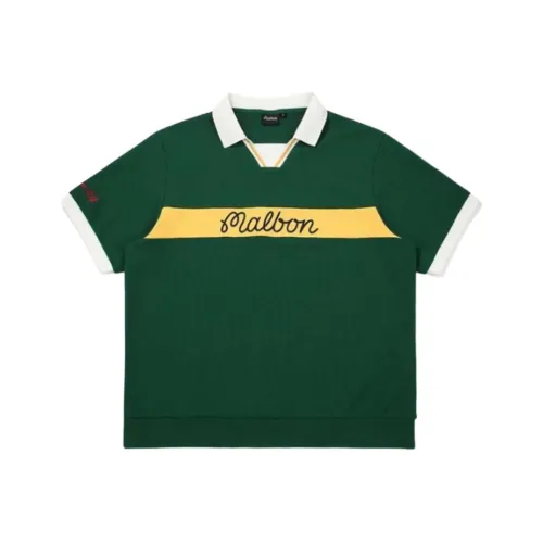 Malbon Golf Поло Мужское Зеленое