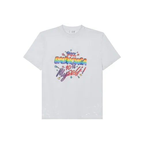 Balenciaga Т-рубашка с оборванным рукавом женская белая