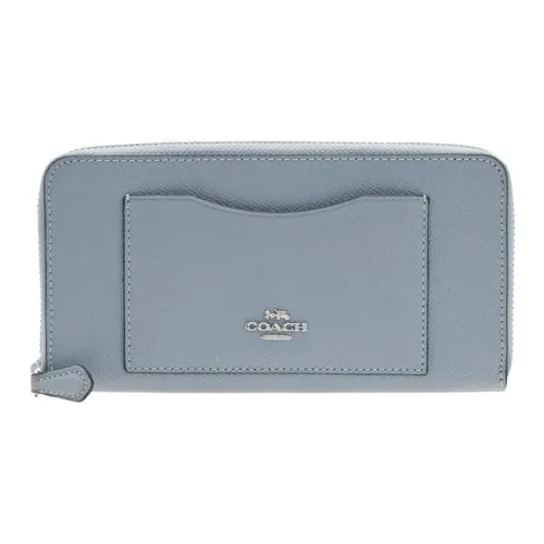 COACH Кожа Кошелек Маленький Унисекс Темно-Серый