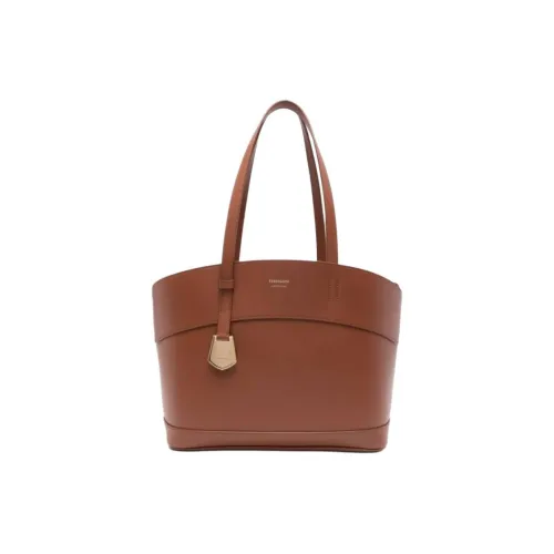 Ferragamo Телячья кожа Тоут Сумка Сумка для покупок Сумка на плечо Сумка Маленькая Женская Лист Умбра