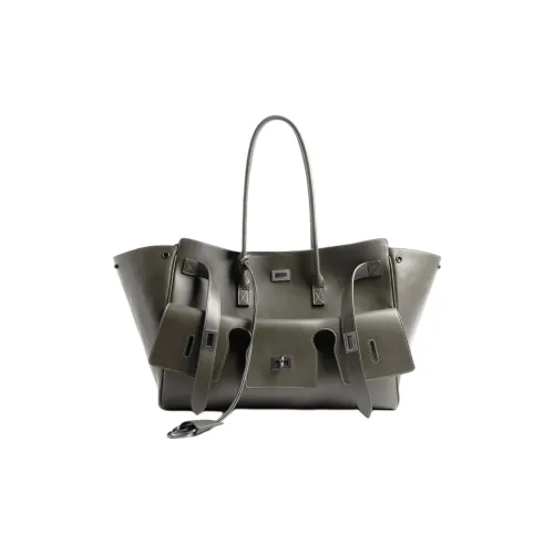 Balenciaga Bel Air Гладкая коровья кожа Сумка Средний Женские Хаки Умбра