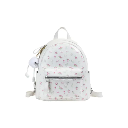 Miss Angel ПУ (полиуретан) Рюкзак Женские Экрю Серебристый Черный