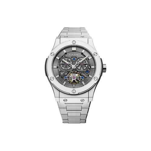 GAIDU Explorer Collection Автоматический Механический Механизм Стальной Ремешок Часы Мужские Черный Циферблат