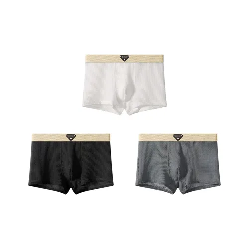 Beerus Черный, Белый, Серый, 3 упаковки мужские боксер-шорты