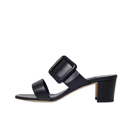 MANOLO BLAHNIK Слипоны 5 см Женские Черные