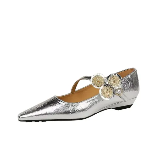 Wuji Грубый каблук Мэри Джейн Женские туфли