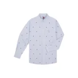 Синий Белый Полосы 099