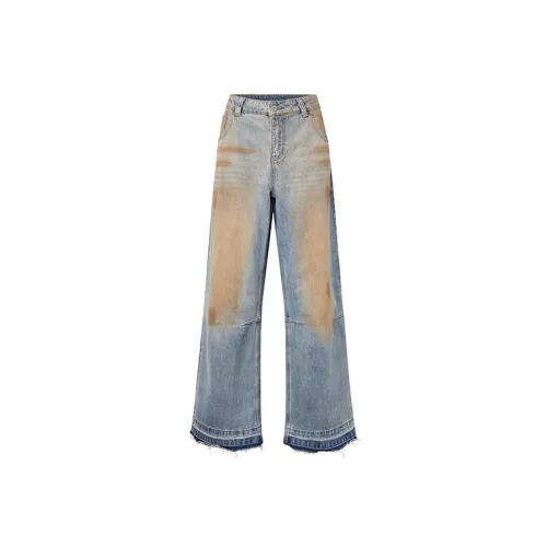 BANDITK GANGN Светло-синие Унисекс Джинсы