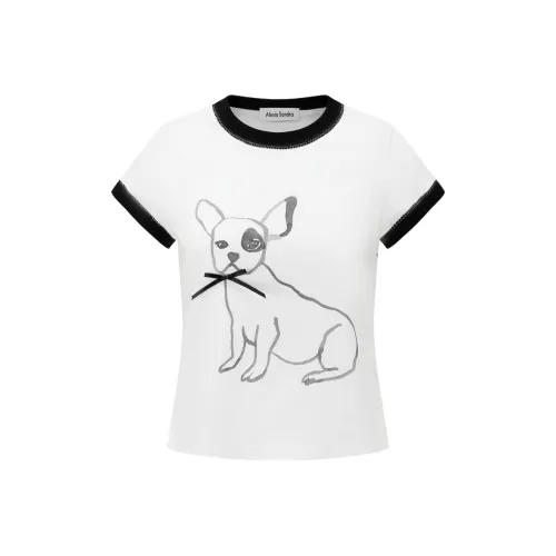 Alexia Sandra Белая Женская футболка