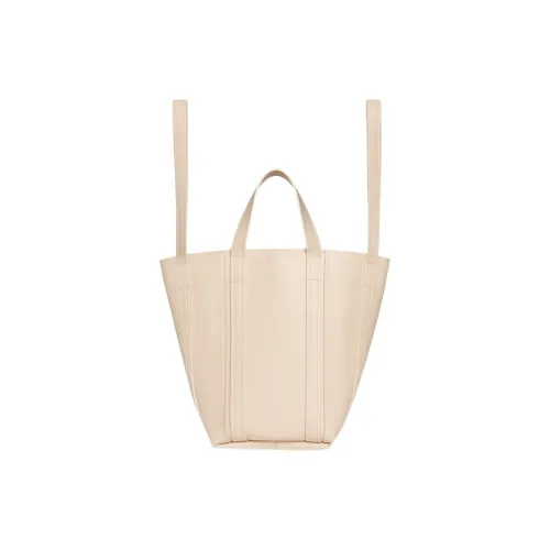 Balenciaga Повседневная Телячья Кожа с Рельефом Тоут Сумка Сумка для покупок Сумка Женская Светлый Бежевый