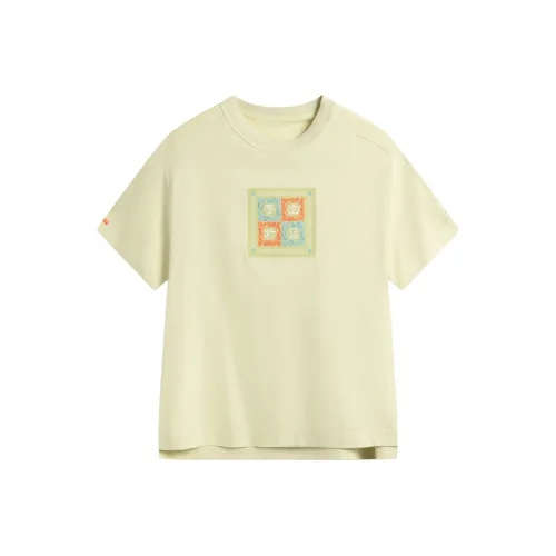 LINING YOUNG Спортивный образ жизни Китайская культура T-рубашка Нефритовый фарфор Зеленый Детский