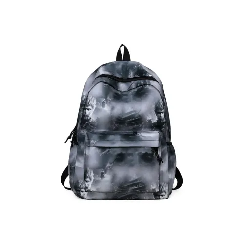 Kwq Nylon Backpack Standard Unisex Black Green Pink