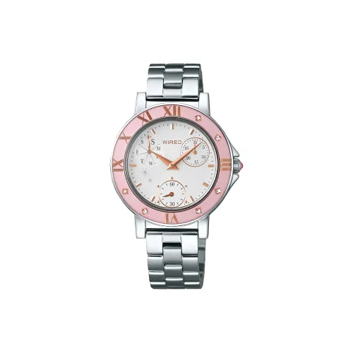 SEIKO Wired Collection Кварцевый механизм часы с ремешком из нержавеющей стали 33 мм женские белый циферблат