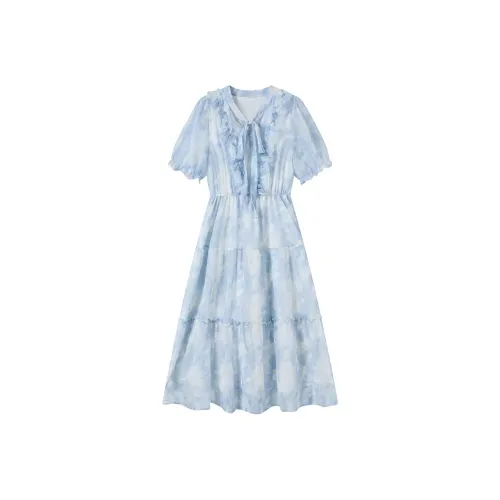 GULIANFEI Короткий рукав Платье Женское