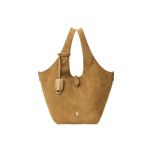 Polo Ralph Lauren Кожа с Замшей Сумка Средний Женская Карамель