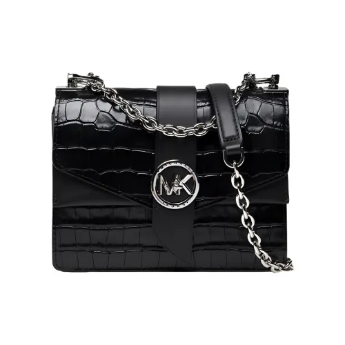 MICHAEL KORS Greenwich Крокодиловый узор Кожа Сумка через плечо Сумка через плечо Маленькая Женская Черная