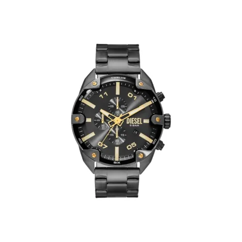 Коллекция DIESEL WATCHES Наручные часы Кварцевый механизм Ремешок из нержавеющей стали 49 мм Черный циферблат Мужские часы