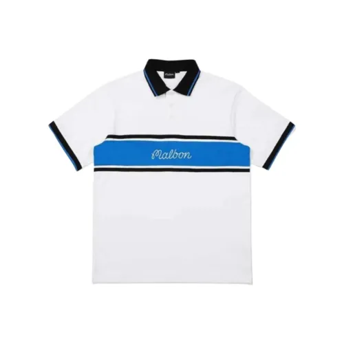 Malbon Golf Поло Мужское Белое