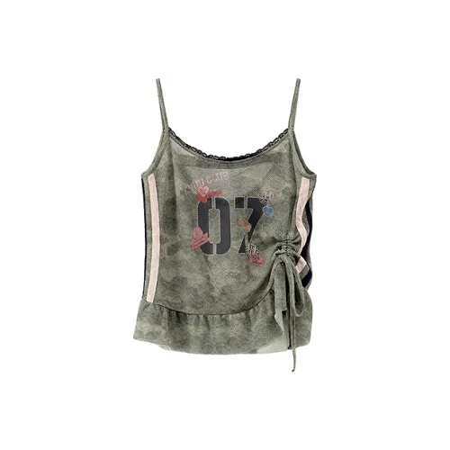 CHUU Зеленый камуфляж Женские майки