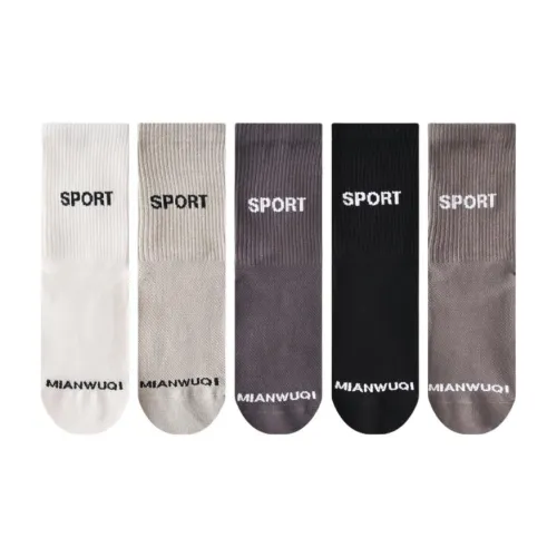 MIANWUQI Носки Crew Мужские упаковка из 5 пар