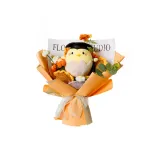 Букет подсолнухов + Яйцо выпускника для бачелора, 16 см