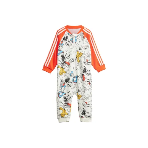 Adidas x Disney Коллаборация Детская одежда Микки маус Бодисуй Слейт Малыш Белый