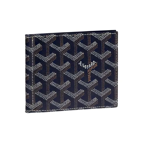 GOYARD Saint Thomas Холст и Кожа Кошелек Унисекс Морской Синий