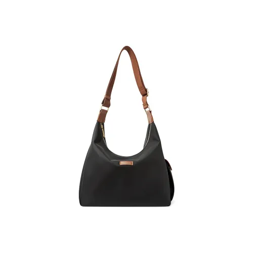 Teenmix Oxford Tote Сумка через плечо Большая Женская Черная Молочно-чайная