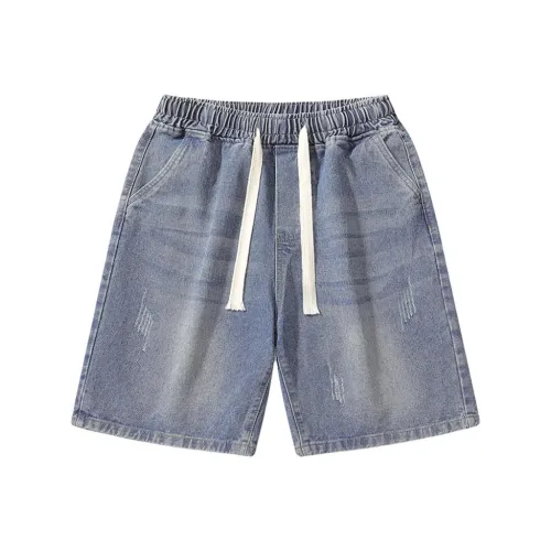 PEIMENG Blue Men's Denim Shorts PEIMENG Синий Мужские Джинсовые Шорты