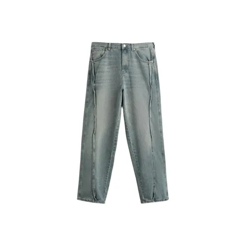 ZARA Blue Green Men's Jeans ZARA Синие Зеленые Мужские Джинсы