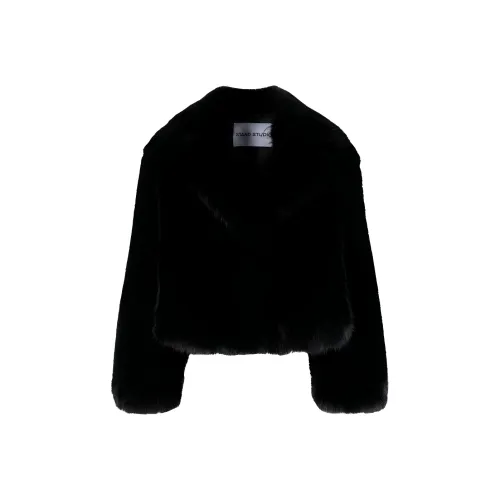 STAND STUDIO FW23 Velvet Feel Coat Women's Black