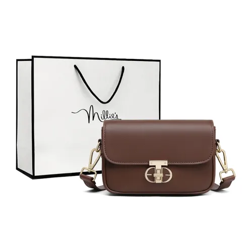 MILLIE'S Коровья кожа Подмышечный Сумка через плечо Стандартный Женский Кофе