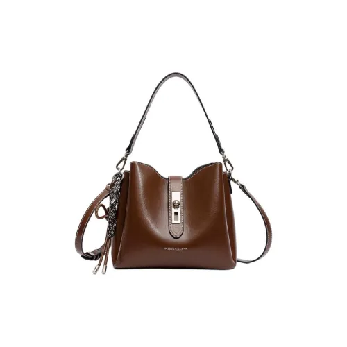 Monna Lisa Custom Skincare Ткань Сумка через плечо Сумка Женская Темно-коричневый Экрю