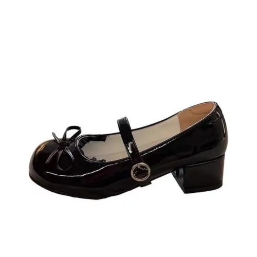 Wuji Грубый каблук Мэри Джейн Женские туфли